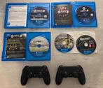 PlayStation 4.   In totaal 5 spellen en 2 controllers Defect, Spelcomputers en Games, Ophalen, Niet werkend, Met 2 controllers