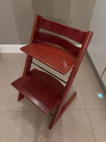Stokke Tripp Trapp Houten Meegroeistoel - kersen hout! beschikbaar voor biedingen