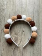 Haarband pompom bruine kleurtjes/wit, Ophalen of Verzenden, Nieuw