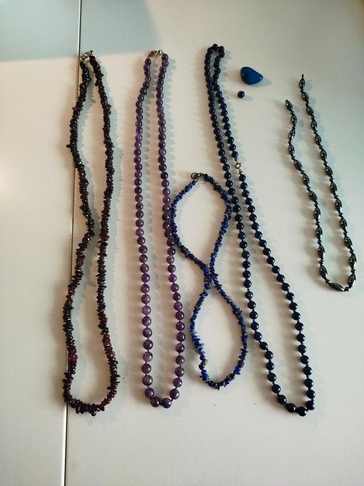 Edelsteen Kettingen - Zie Beschrijving!, Sieraden, Tassen en Uiterlijk, Kettingen, Gebruikt, Steen of Mineraal, Overige kleuren