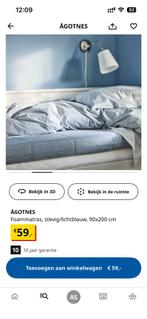 Foammatras agotnes ikea 1 persoons, Ophalen, Eenpersoons, Wit, Zo goed als nieuw