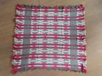 Vintage rood-wit-grijs katoenen tafelkleedje, jaren '50/'60, Gebruikt, 50 tot 100 cm, Rood, Modern