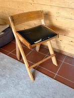 Brutalist Bauhaus Mid-Century Massief Houten Stoel, Huis en Inrichting, Stoelen, Ophalen, Gebruikt, Bruin, Eén