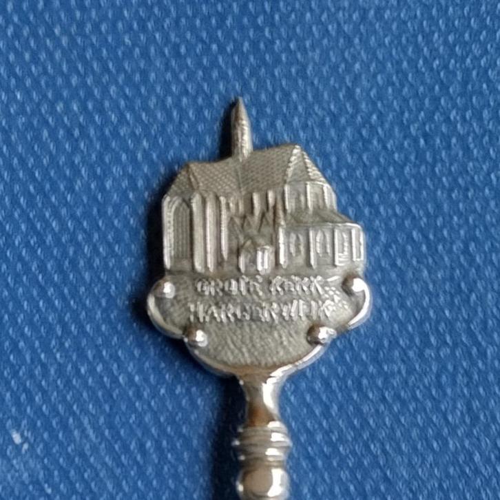 verzilverd lepeltje Grote Kerk Harderwijk (P paardenhoofd R), Antiek en Kunst, Antiek | Bestek, Ophalen of Verzenden