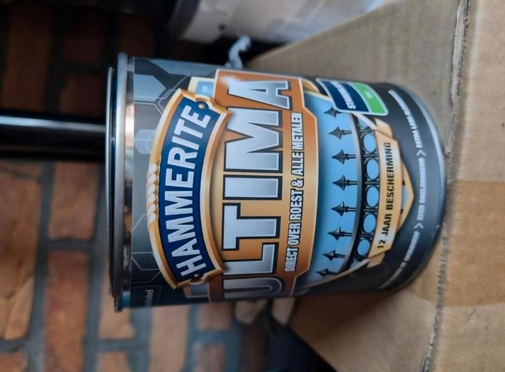 Hammerite Ultima Standblauw - Nieuw!, Doe-het-zelf en Verbouw, Verf, Beits en Lak, Nieuw, Lak, Minder dan 5 liter, Blauw, Ophalen of Verzenden
