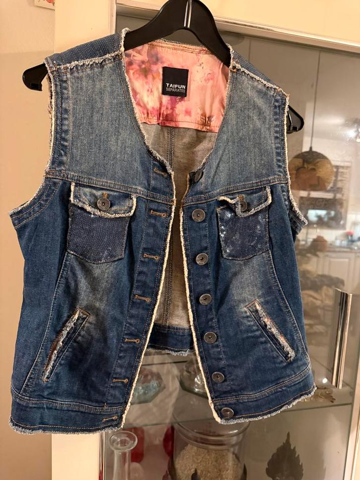 Spijkerjasje zonder mouwen - Taifun maat M, Kleding | Dames, Jasjes, Kostuums en Pakken, Zo goed als nieuw, Jasje, Maat 38/40 (M)