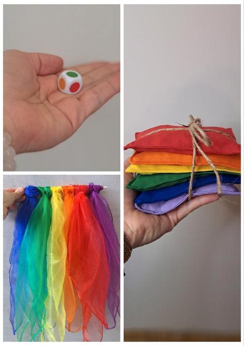 Speeldoeken én pittenzakjes én een dobbelsteen, Kinderen en Baby's, Speelgoed | Educatief en Creatief, Ophalen of Verzenden