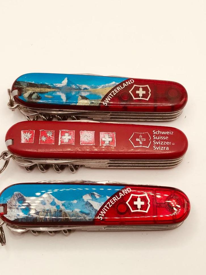 S2 3x Victorinox Climber Switzerland Rot transparent JUNGFRA, Caravans en Kamperen, Kampeergereedschap, Gebruikt, Verzenden