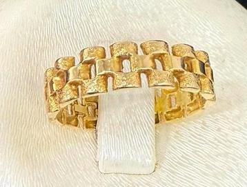 Prachtige 14 karaats gouden rolex design ring - maat 20 beschikbaar voor biedingen