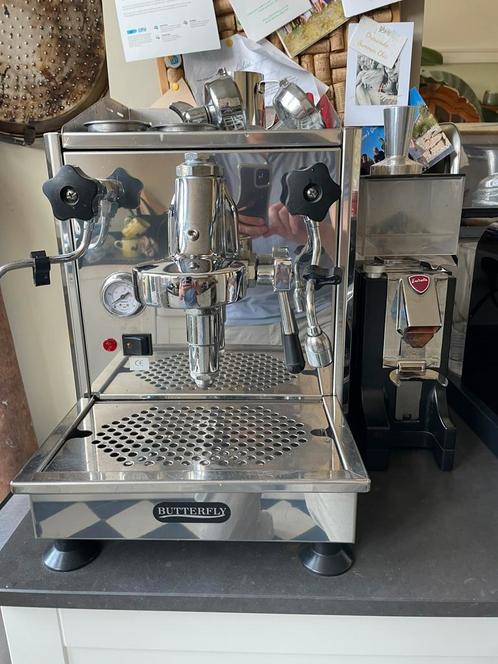 Complete set La scala butterfly HX E61 met Eureka mignon, Witgoed en Apparatuur, Koffiezetapparaten, Gebruikt, Koffiebonen, Espresso apparaat