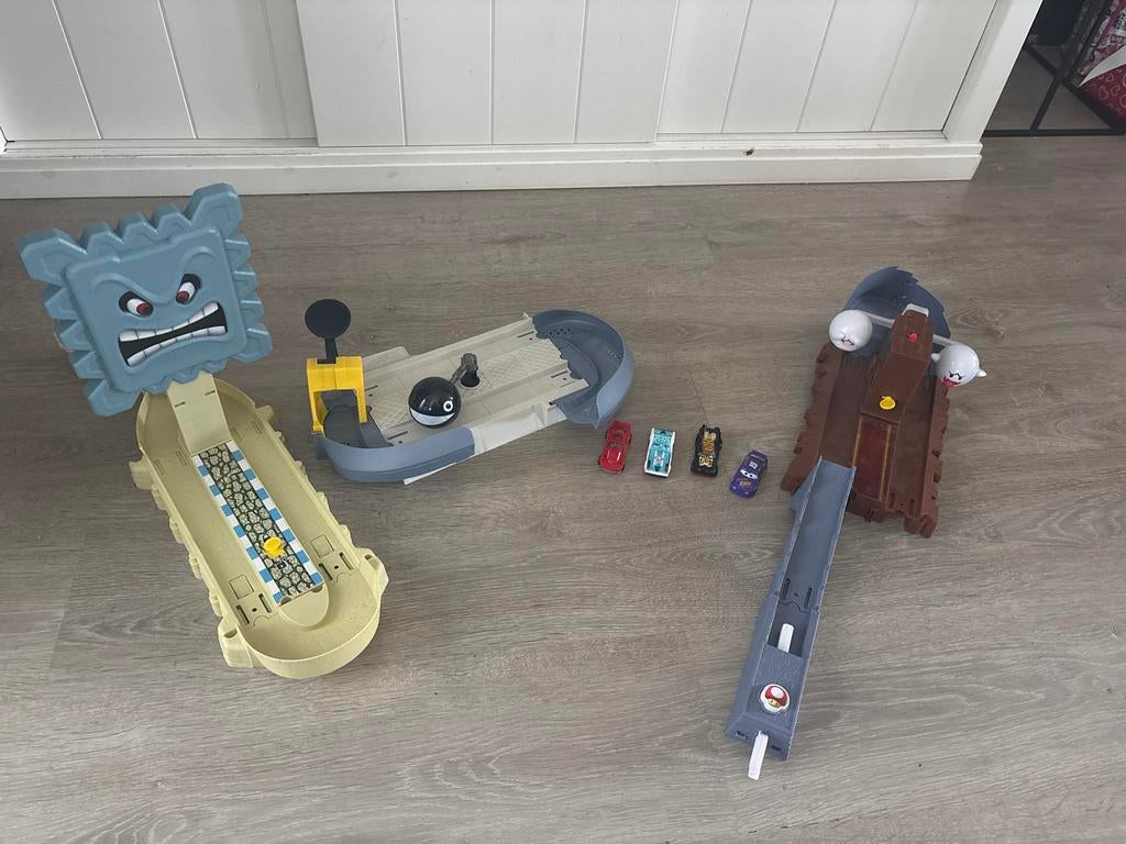 Hot Wheels Mario Kart Racebaan Set, Kinderen en Baby's, Speelgoed | Racebanen, Gebruikt, Racebaan, Handmatig, Hot Wheels, Met looping