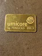 5 gram goudbaar Umicore, Postzegels en Munten, Edelmetalen en Baren, Ophalen of Verzenden, Goud