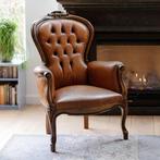 Klassieke leren biedemeier stoel, Antiek en Kunst, Ophalen