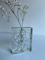 Vintage Walther Glass Solifleur Vaas Dik Glas Bloemen 70’s, Antiek en Kunst, Antiek | Glas en Kristal, Ophalen of Verzenden