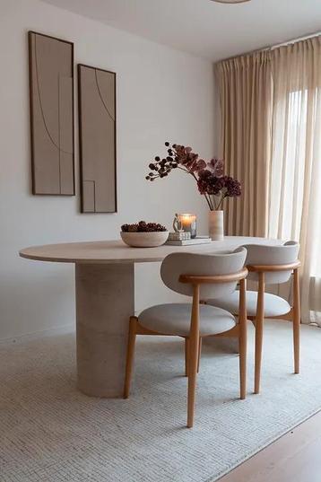 Prachtige travertin eettafel Diano - 160 t/m 240cm beschikbaar voor biedingen