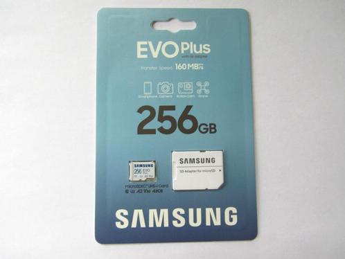 Samsung EVO Plus micro SD kaart 256GB nieuw, Audio, Tv en Foto, Fotografie | Geheugenkaarten, Nieuw, SD, 256 GB, Smartphone, Ophalen of Verzenden