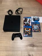 Playstation 4 slim + 4 games + controller, Spelcomputers en Games, Spelcomputers | Sony PlayStation 4, Ophalen, Zo goed als nieuw