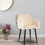 Lina® Noble - Velvet Eetkamerstoel - Beige, Metaal, Mevsim Store, Overige kleuren, Nieuw