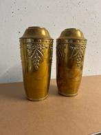 Messing Vazen met Druivenmotief - Set van 2 - E.10, Ophalen of Verzenden