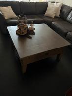 Houten salontafel, Huis en Inrichting, Tafels | Salontafels, Ophalen, Zo goed als nieuw, Minder dan 50 cm, Rechthoekig