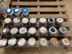 Pakket met 24 potten muurverf allerlei merken 1liter, Hobby en Vrije tijd, Schilderen, Ophalen of Verzenden, Nieuw, Acrylverf