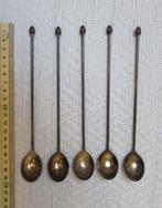Antieke cocktail dessert ijs lepels verzilverd eikels, Verzenden