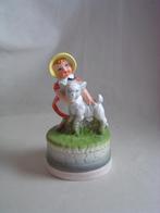 Oud speeldoosje muziekdoosje meisje met schaapje, Antiek en Kunst, Ophalen of Verzenden