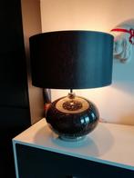 Mooie design tafellamp met zwarte kap, Rond, Ophalen of Verzenden, Zo goed als nieuw, Zwart
