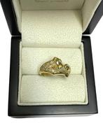 18 Karaat Massief Gouden Panter Ring 0.25 ct Diamant, -, 19 tot 20, -, Ophalen of Verzenden