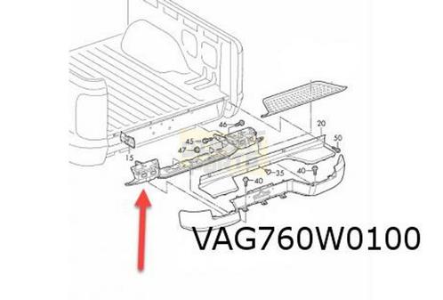 Volkswagen Amarok (9/10-) Bumperdrager achterbumper Originee, Auto-onderdelen, Carrosserie en Plaatwerk, Bumper, Volkswagen, Achter