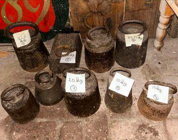Lot van 9 gewichten | wegen | geijkt | brocant | museum beschikbaar voor biedingen