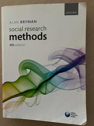 Social Research Methods 4e P 9780199588053 beschikbaar voor biedingen