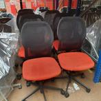 Ahrend 160 bureaustoelen oranje stof / netweave zwarte stof, Huis en Inrichting, Stoelen, Ophalen, Gebruikt, Overige kleuren, Stof