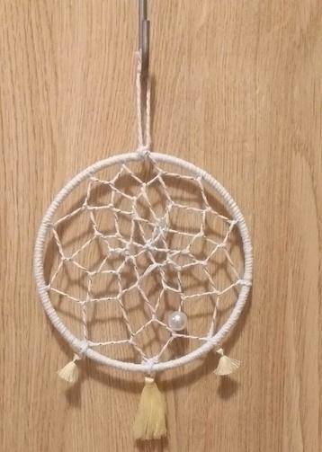 Handgemaakte dromenvanger wit/zilver 12 cm ring beschikbaar voor biedingen
