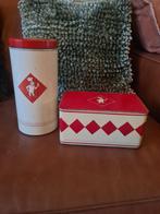 Bolletje koektrommel + beschuitbus blik, Ophalen of Verzenden, Gebruikt, Koek(jes)