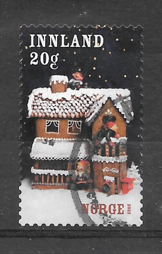 JoukeNoorwegen 2022 gestempelde kerstzegel, Postzegels en Munten, Postzegels | Europa | Scandinavië, Gestempeld, Noorwegen, Verzenden