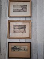 3 Etsen, Antiek en Kunst, Kunst | Etsen en Gravures, Ophalen