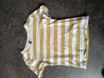 Crop top shirt geel wit gestreept maat XS, Geel, Ophalen of Verzenden, Zo goed als nieuw, Korte mouw
