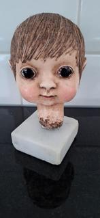 Bijzonder oud poppenhoofdje glazen oogjes, Ophalen of Verzenden