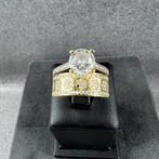 Gouden Ring | 14k | 3,8g | solitair band | mt 17,5 | 393013