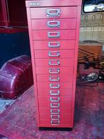 Rode Bisley ladekast met veel lades, Huis en Inrichting, Ophalen, Minder dan 50 cm, Gebruikt, 5 laden of meer
