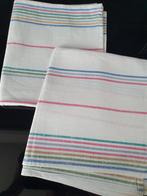 Twee vintage Franse Metis half linnen geweven keukendoeken, Ophalen of Verzenden