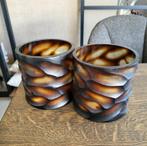 2 stoere windlichten O4Home? Colmore? in nieuwstaat, Huis en Inrichting, Overige materialen, Bruin, Ophalen of Verzenden, Zo goed als nieuw
