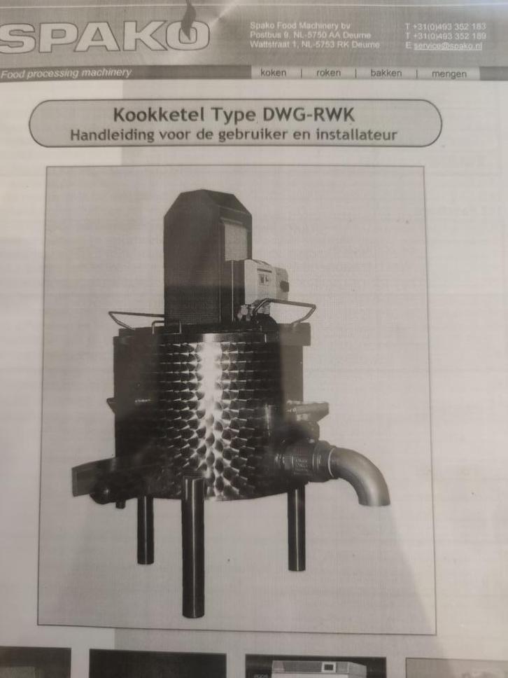 Kookketel SPAKO DWG-60-RK, Zakelijke goederen, Horeca | Keukenapparatuur, Bakkerij en Slagerij, Gebruikt, Ophalen