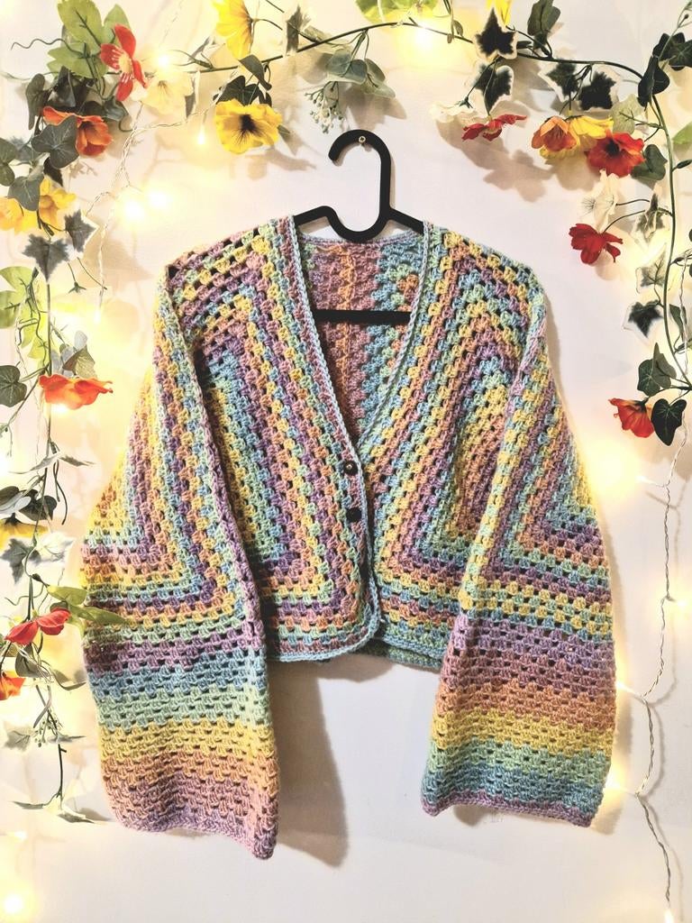 Super schattig vintage hippie gehaakt bolero vestje, Kleding | Dames, Ophalen of Verzenden, Zo goed als nieuw, Maat 36 (S)