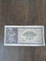 Bankbiljet Lotteria di Tripoli autoraces 1939 2 lire Italië, Ophalen of Verzenden, Italië