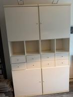 Twee witte Ikea Bonde kasten met deuren en lades, Huis en Inrichting, Kasten | Overige, Ophalen, Gebruikt