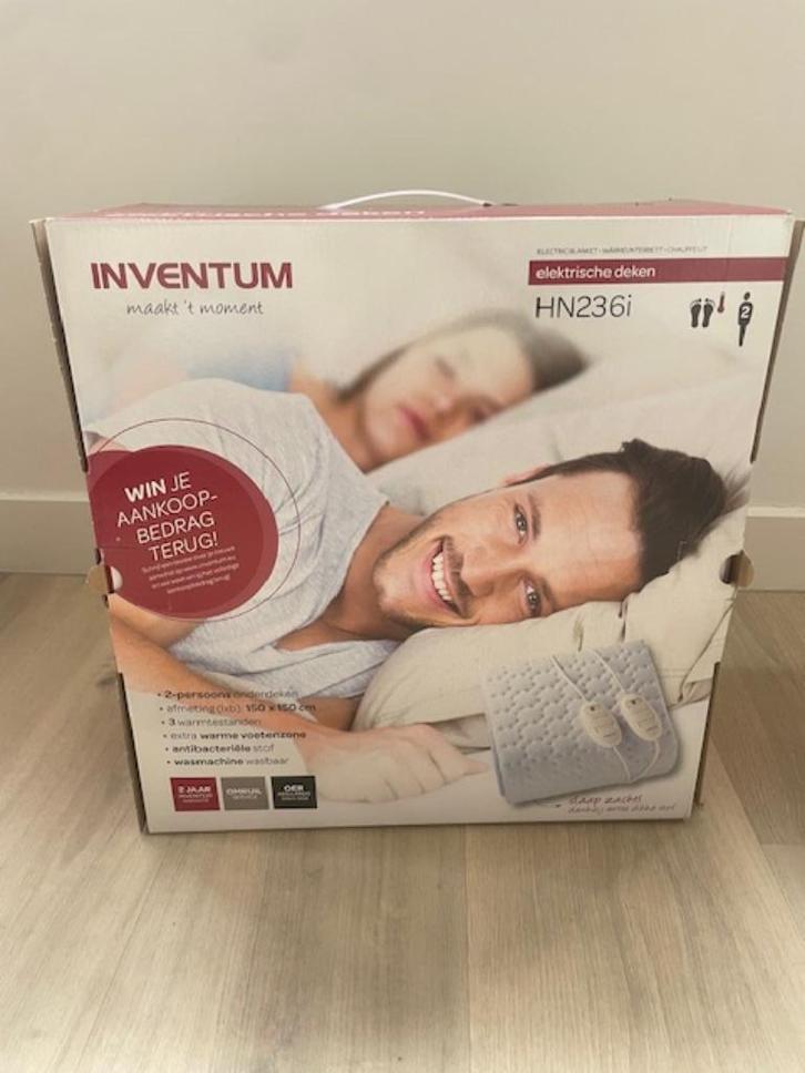 2 persoons elektrische deken Inventum, Huis en Inrichting, Slaapkamer | Beddengoed, Zo goed als nieuw, Overige typen, Tweepersoons