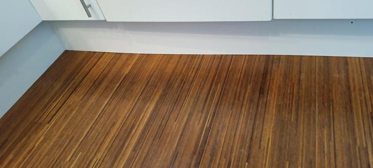 Lamelparket Kempas hardhout ca. 47m², Doe-het-zelf en Verbouw, Vloerdelen en Plavuizen, Parket, Hout, 150 cm of meer, 10 tot 30 cm