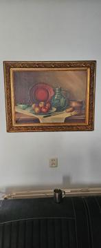 Stil leven 80x65 cm.boerderijtje 40x36cm.olieverf op doek, Huis en Inrichting, Ophalen of Verzenden, Schilderij
